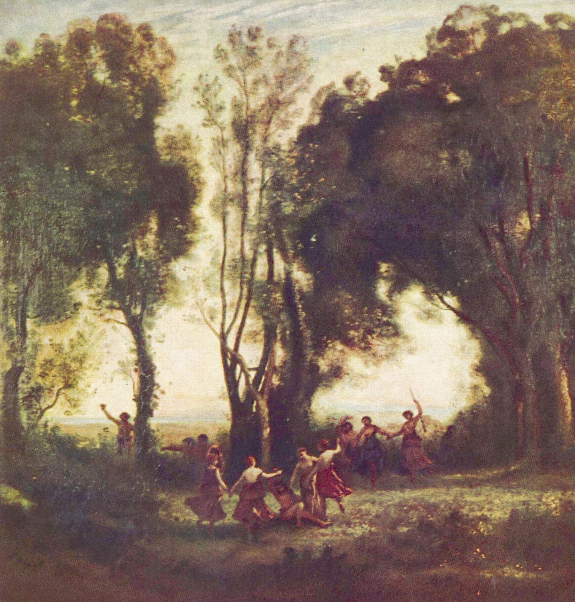 Imagem de referência de A dança das ninfas, descrito nos dados abertos como pintura de Jean-Baptiste-Camille Corot