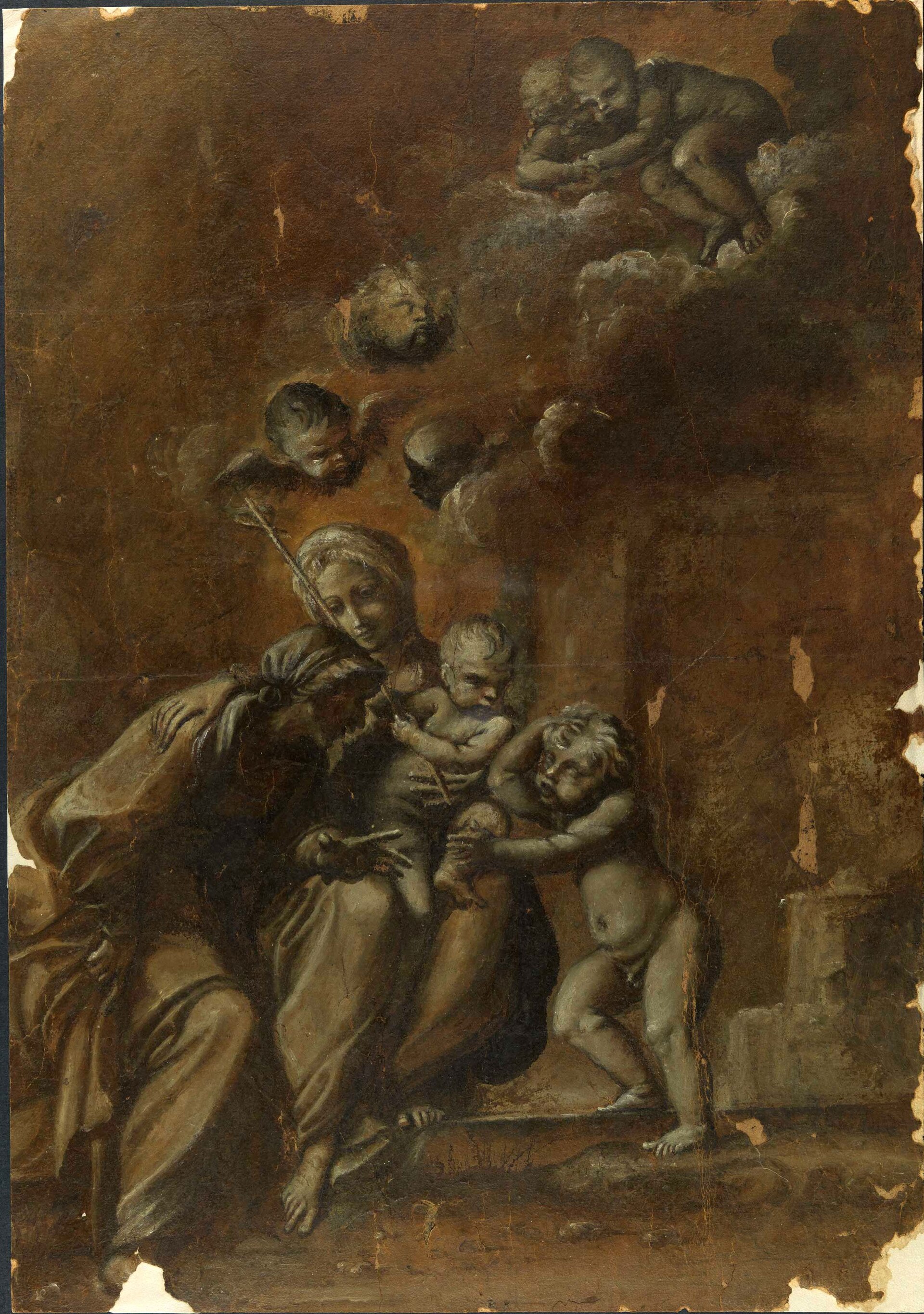 Imagem de referência de A Virgem com o Menino, descrito nos dados abertos como pintura de Pietro di Giovanni d'Ambrogio