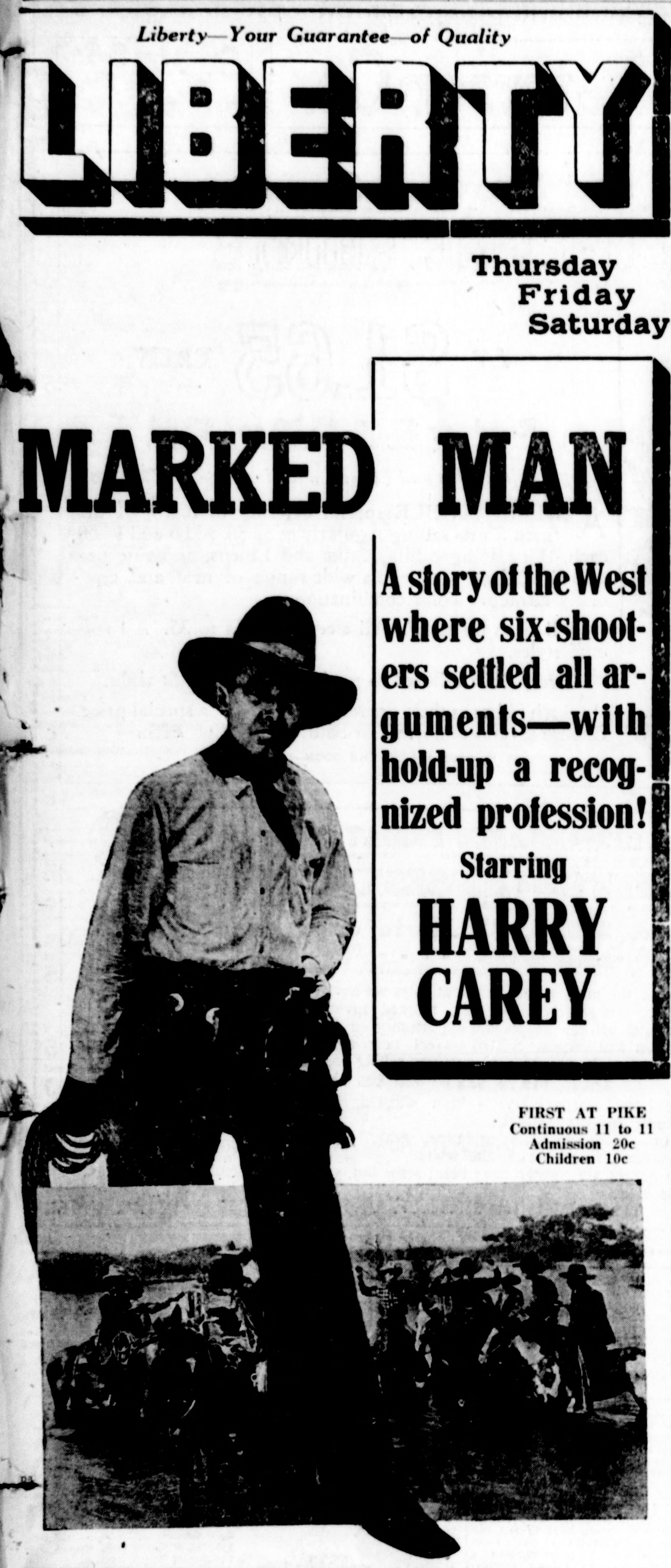 Imagem de referência de A Marked Man, descrito nos dados abertos como filme de 1917 dirigido por John Ford