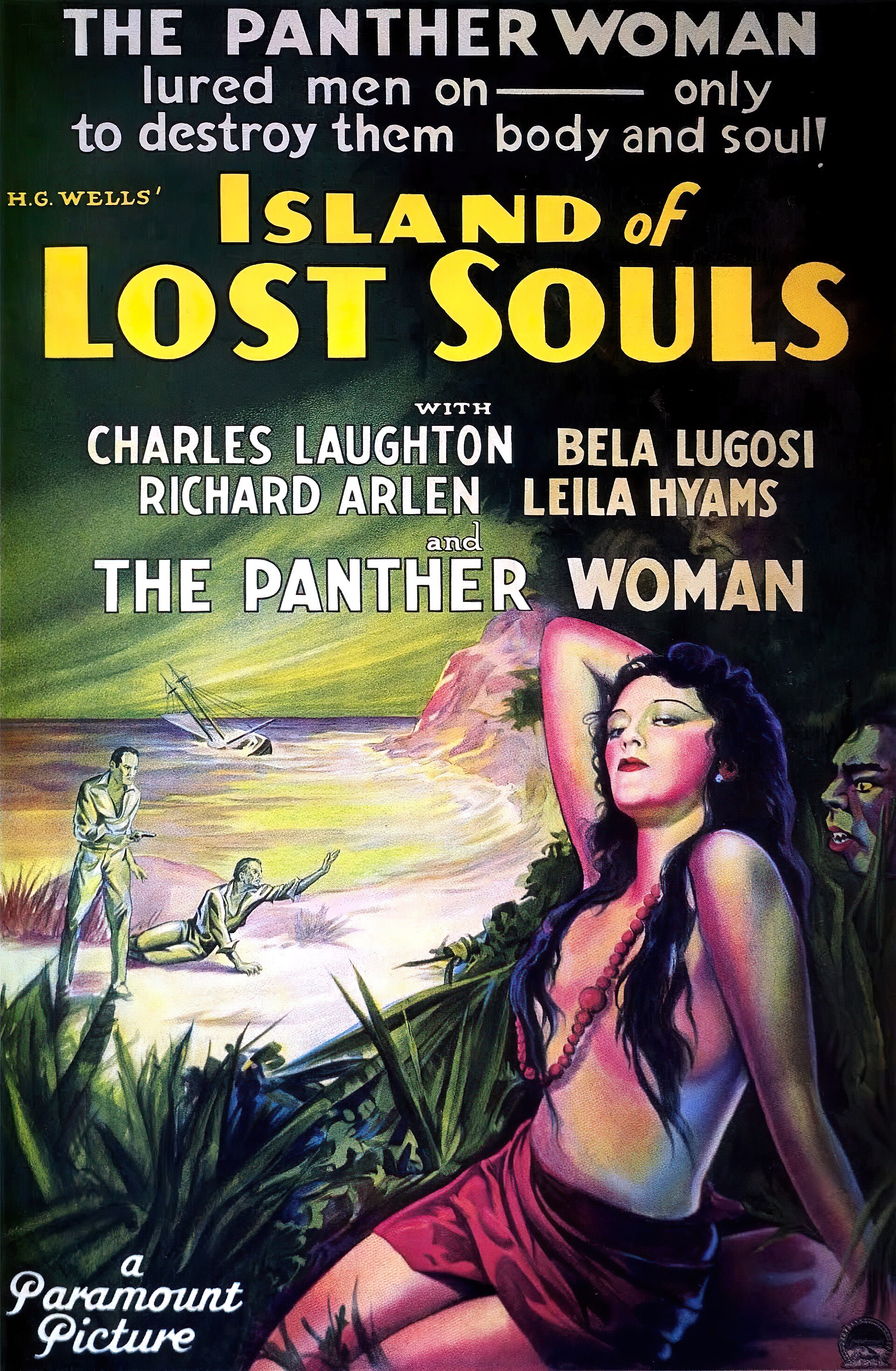Imagem de referência de Island of Lost Souls, descrito nos dados abertos como filme de 1932 dirigido por Erle C. Kenton