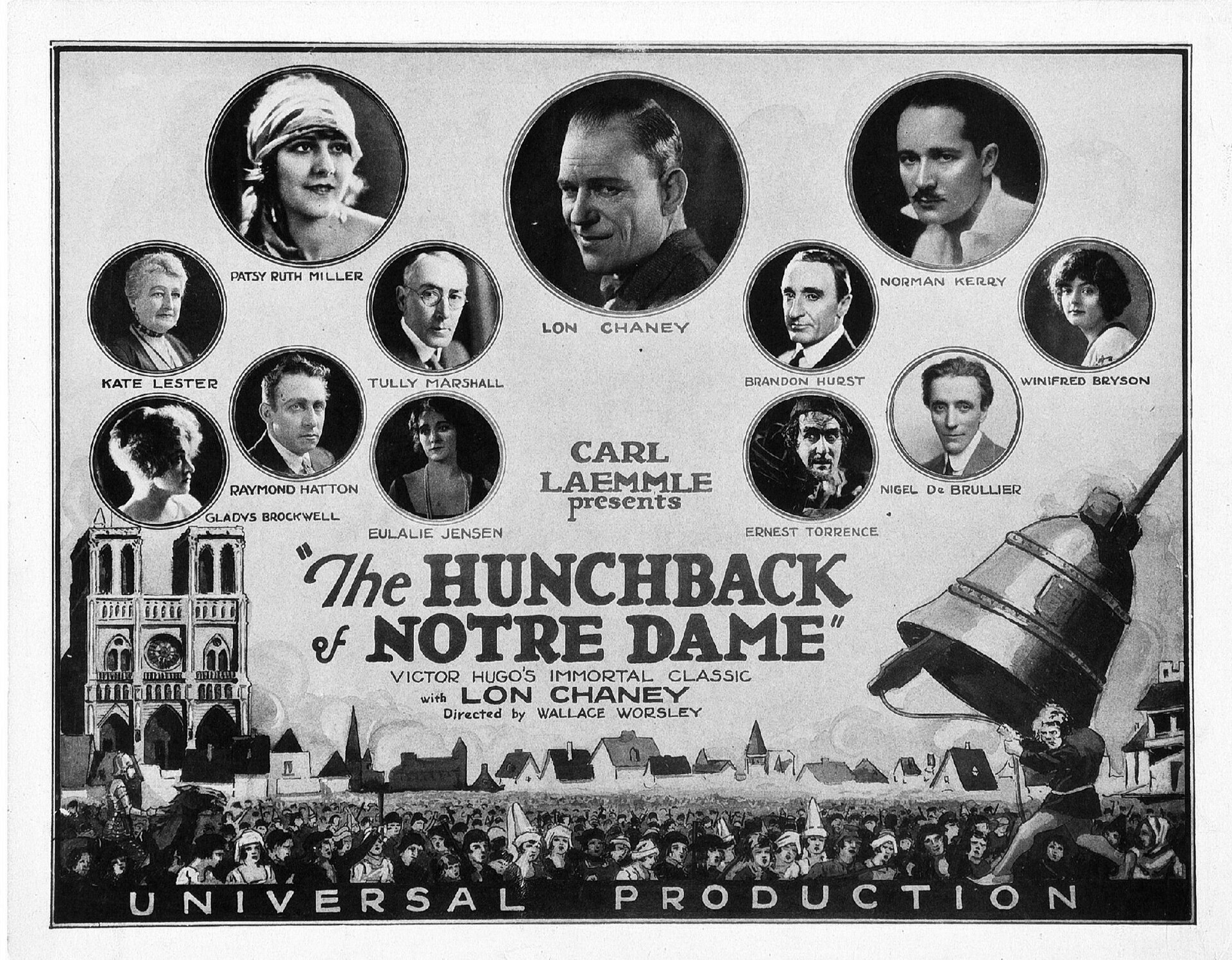 Imagem de referência relacionada a The Hunchback of Notre Dame, item descrito como filme de 1923 dirigido por Wallace Worsley