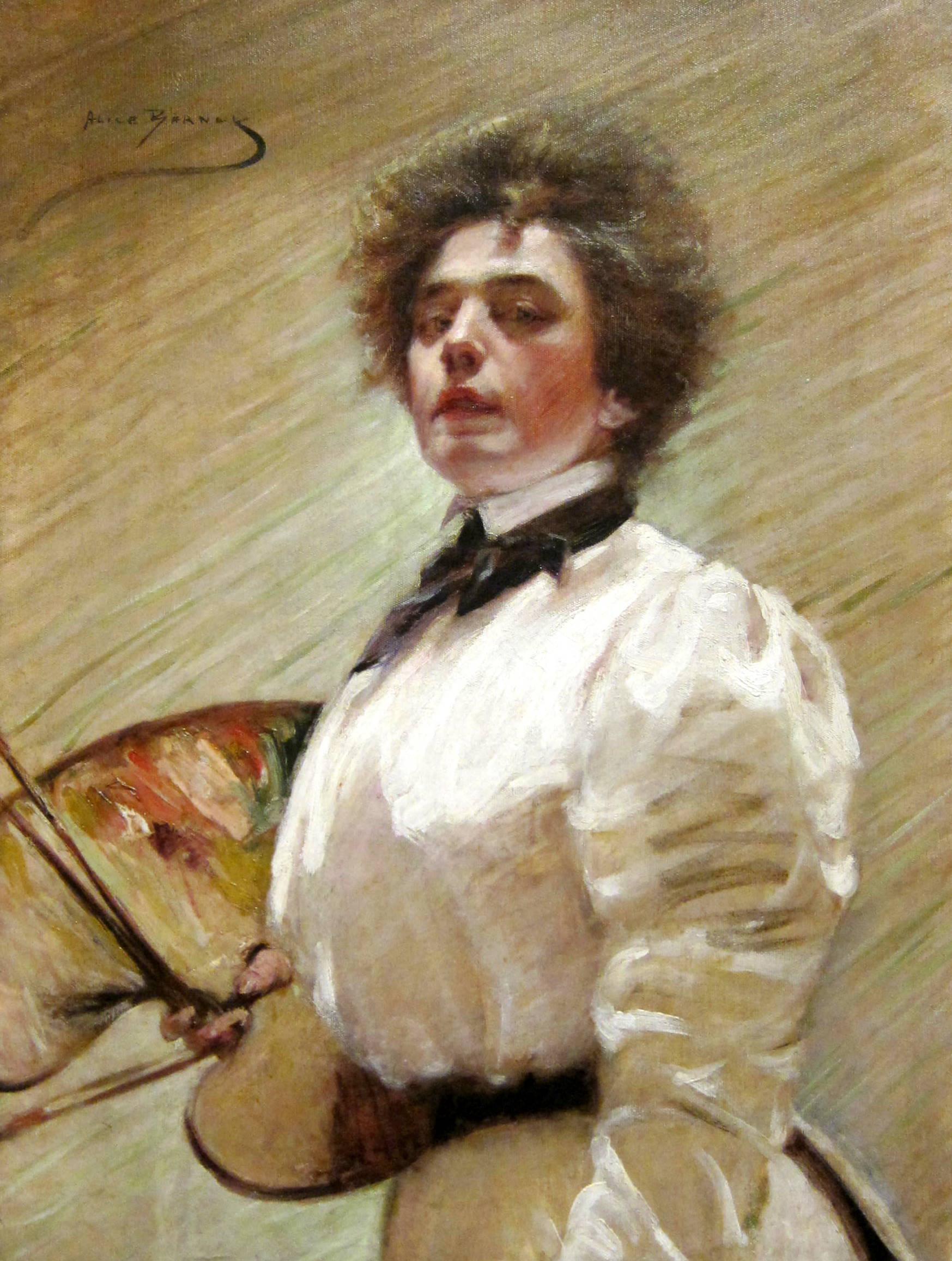 Imagem de referência de Auto-retrato, descrito nos dados abertos como pintura de Alice Pike Barney