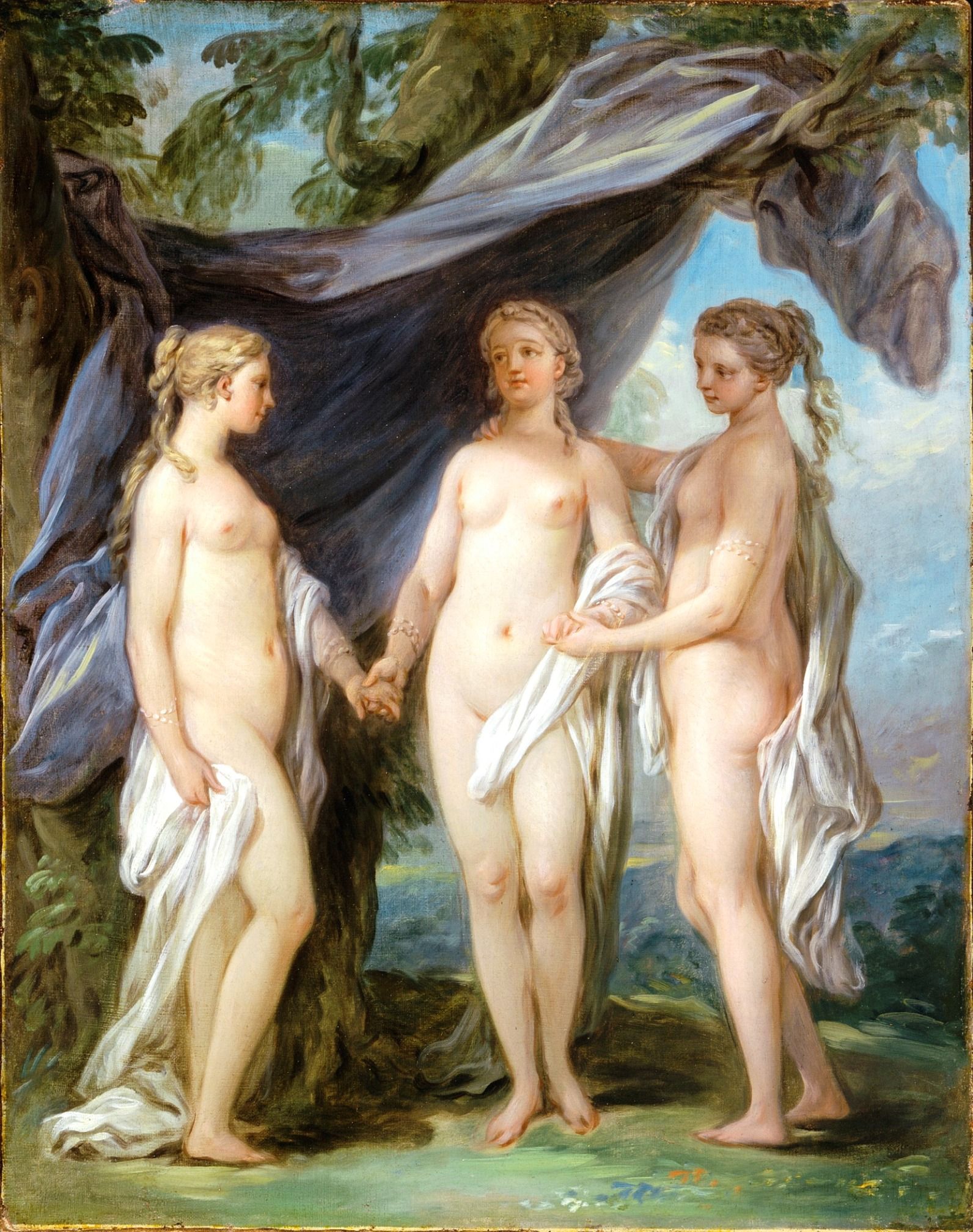 Imagem de referência de As três Graças, descrito nos dados abertos como pintura de Charles-André van Loo