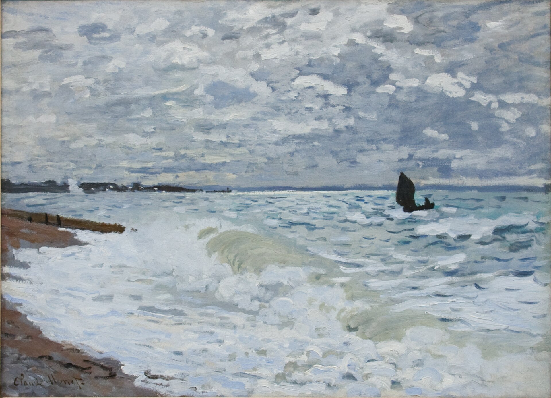 Imagem de referência de The Sea at Le Havre, descrito nos dados abertos como pintura de Claude Monet