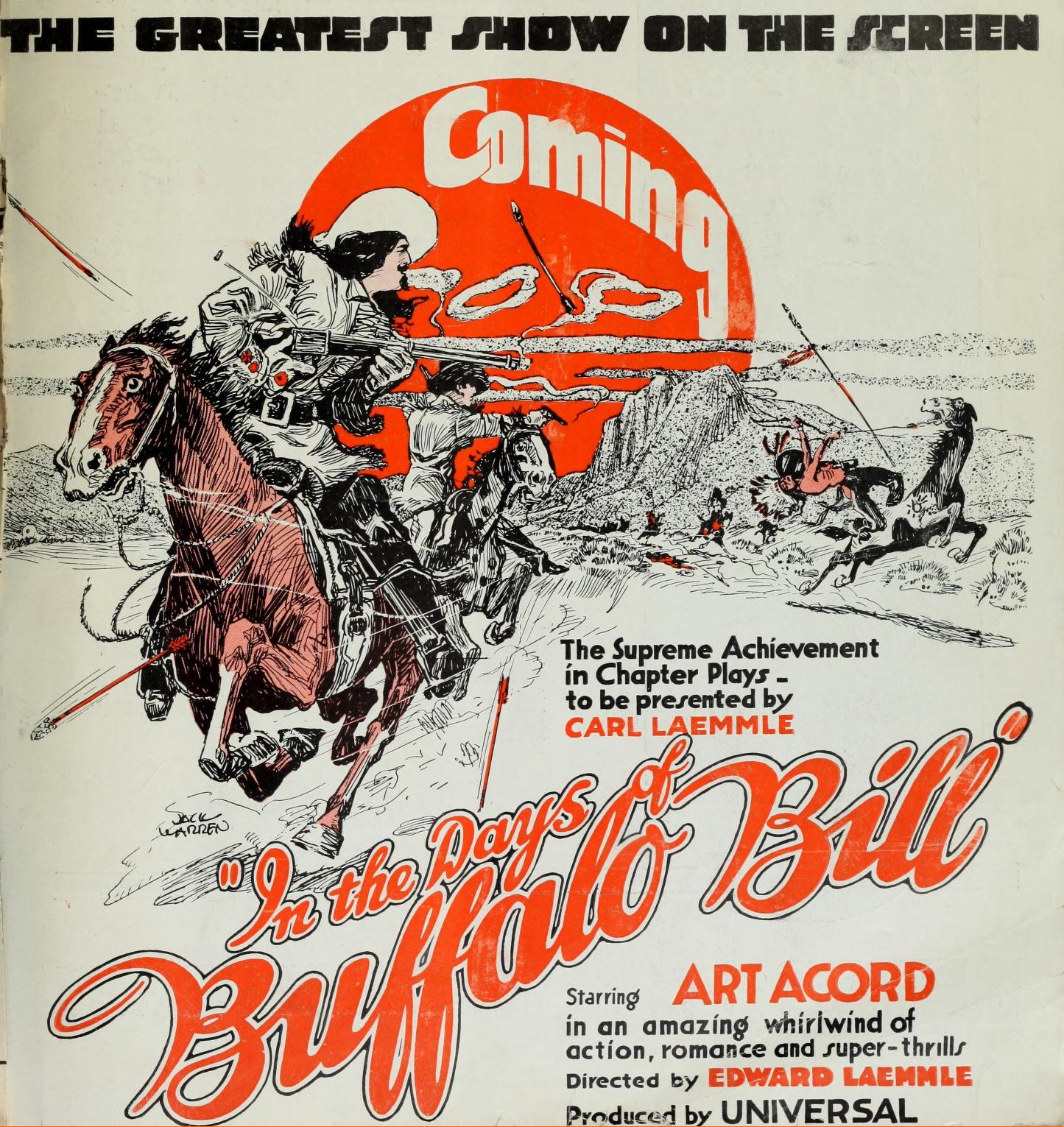 Imagem de referência de In the Days of Buffalo Bill, descrito nos dados abertos como filme de 1922 dirigido por Edward Laemmle