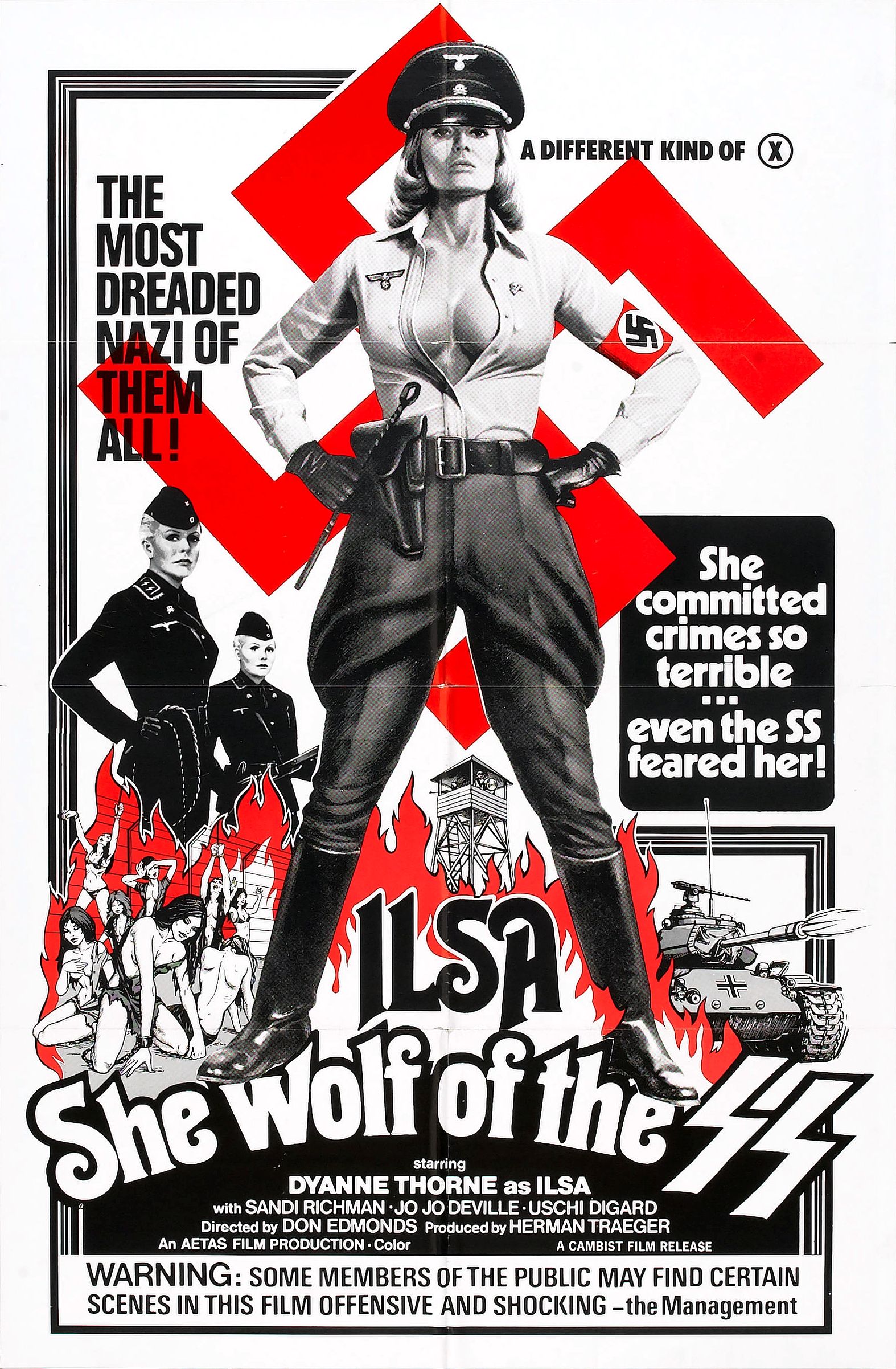 Imagem de referência de Ilsa, She Wolf of the SS, descrito nos dados abertos como filme de 1975 dirigido por Don Edmonds
