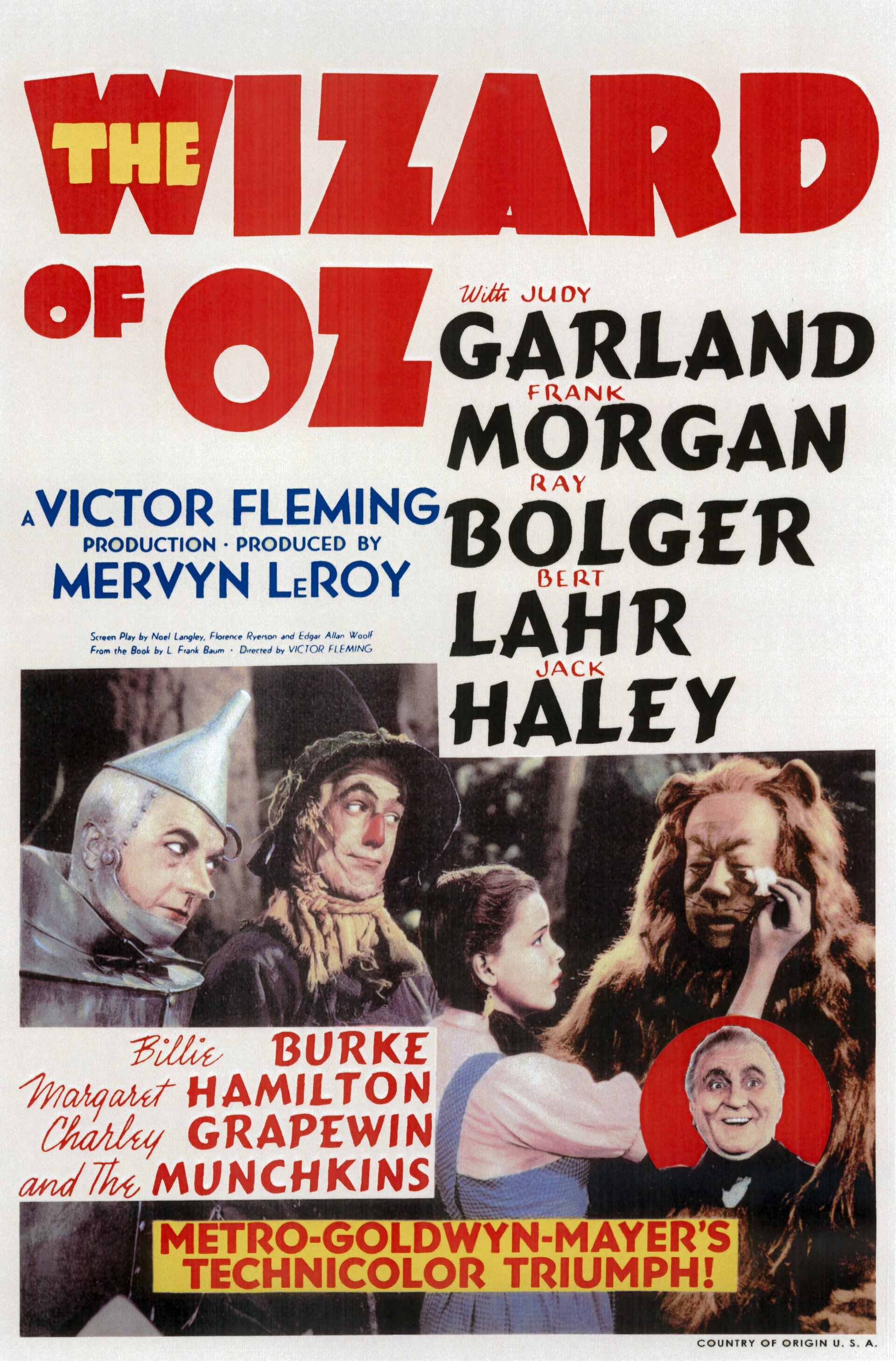Imagem de referência relacionada a O Feiticeiro de Oz, item descrito como filme de 1939 realizado por Victor Fleming e baseado no livro de L. Frank Baum