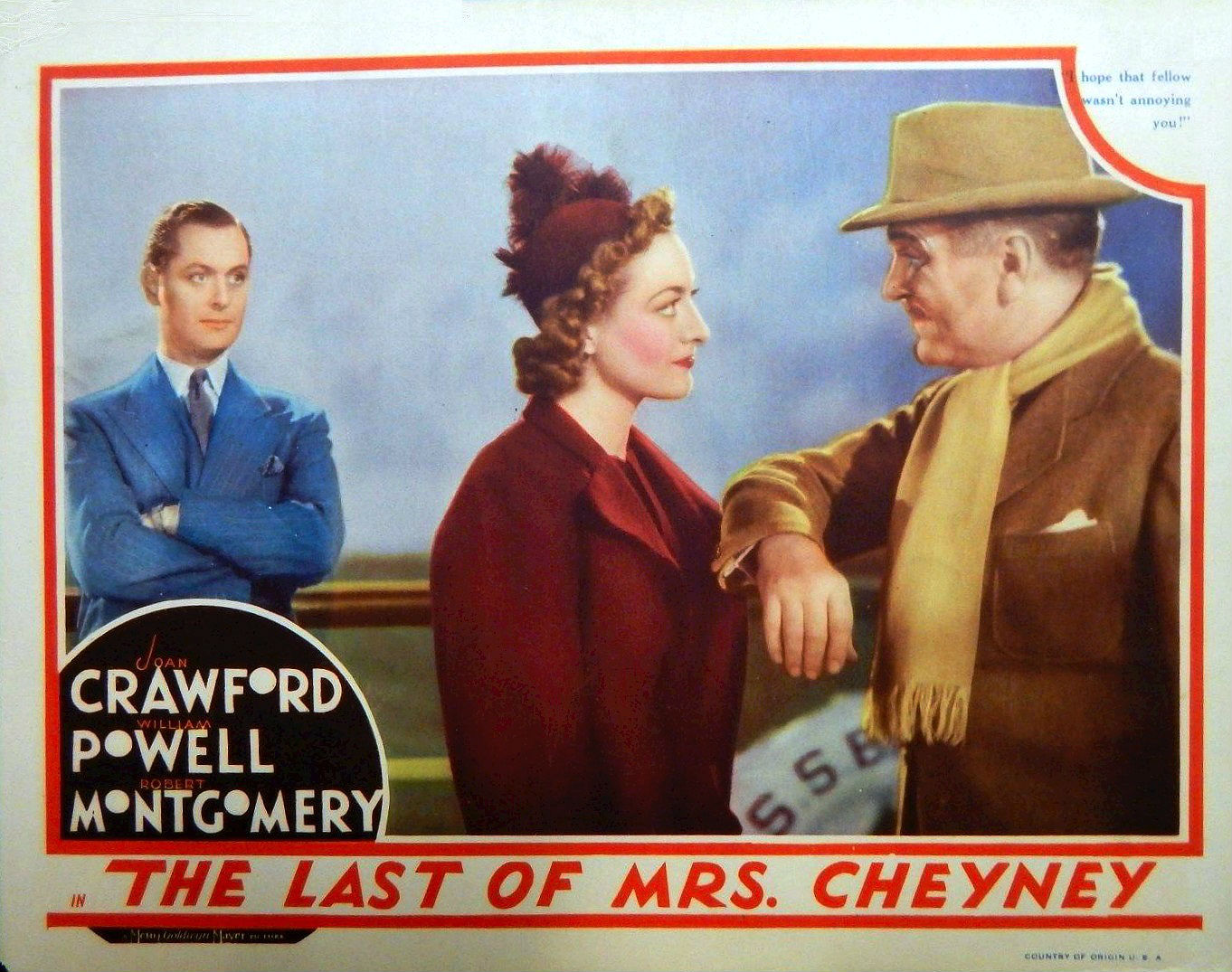 Imagem de referência relacionada a The Last of Mrs. Cheyney, item descrito como filme de 1937 dirigido por Ryszard Bolesławski, George Fitzmaurice e Dorothy Arzner