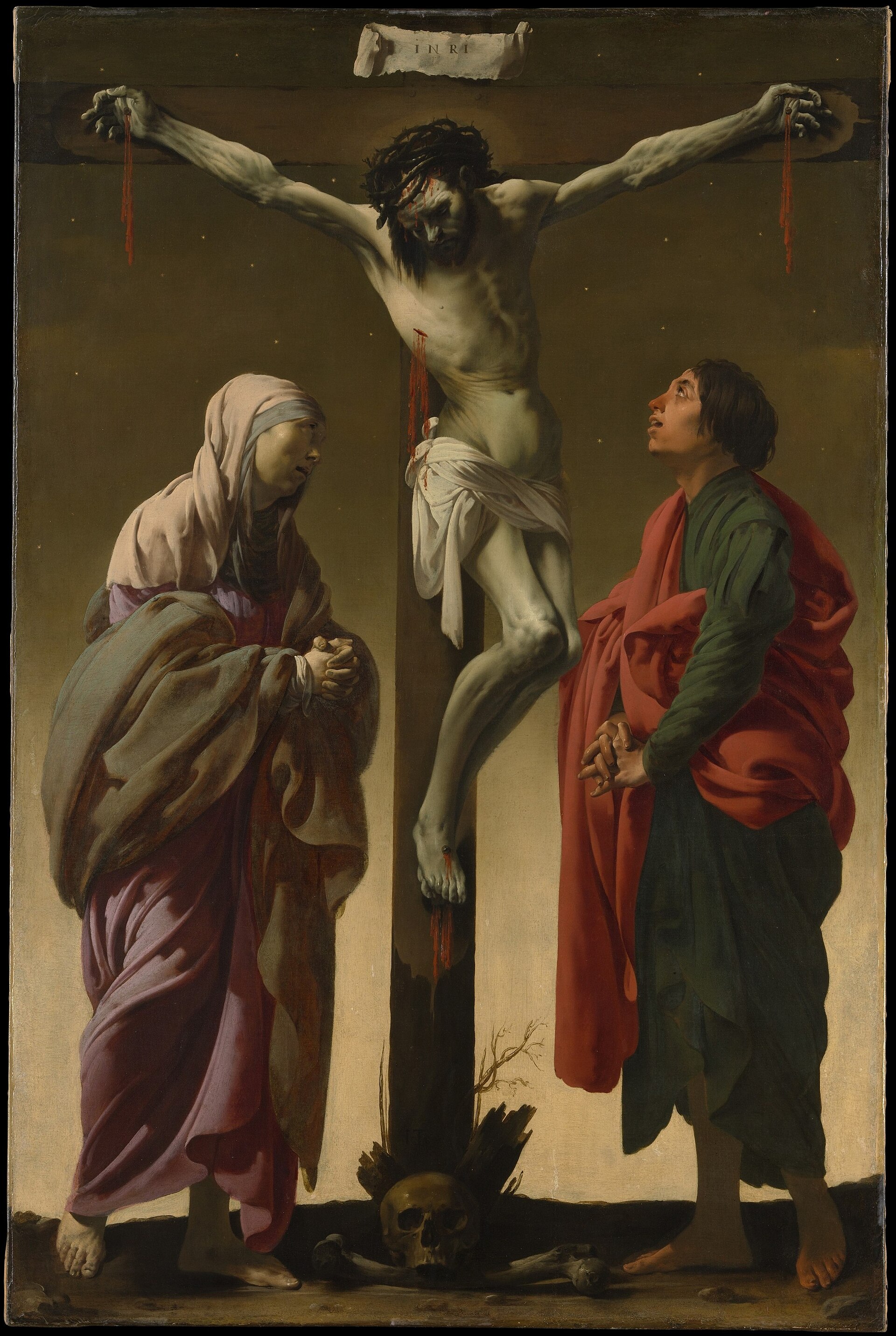 Imagem de referência de A Crucificação com a Virgem e São João, descrito nos dados abertos como pintura de El Greco