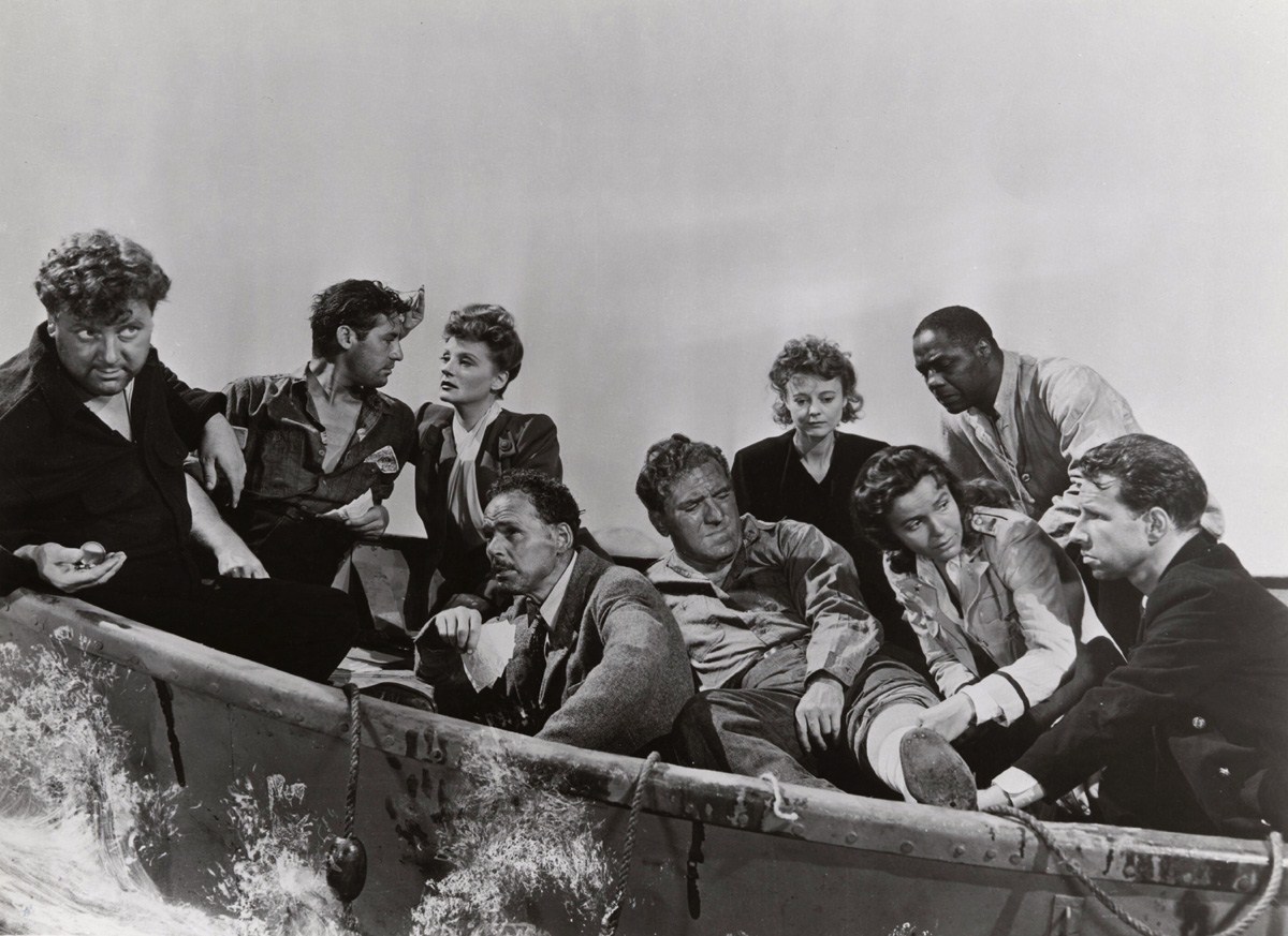 Imagem de referência relacionada a Lifeboat, item descrito como filme de 1944 dirigido por Alfred Hitchcock