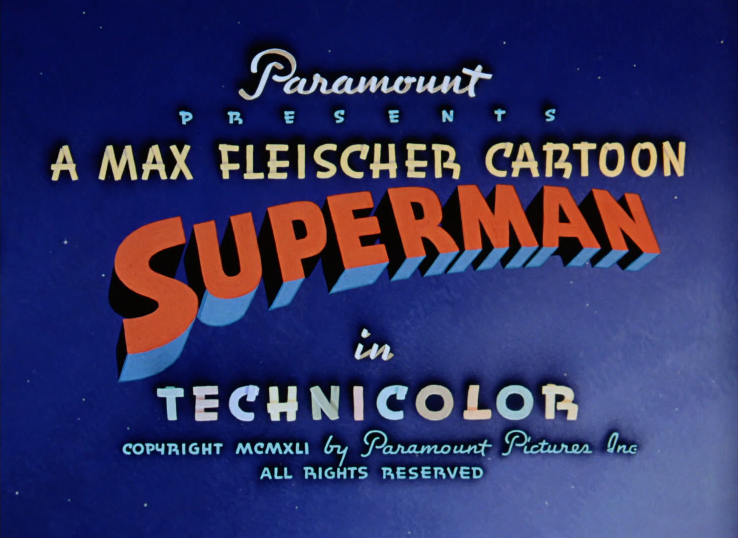 Imagem de referência de Superman, descrito nos dados abertos como série de 17 curtas animados em technicolor produzidos por Fleischer Studios (1941–1942) e Famous Studios (1942–1943)