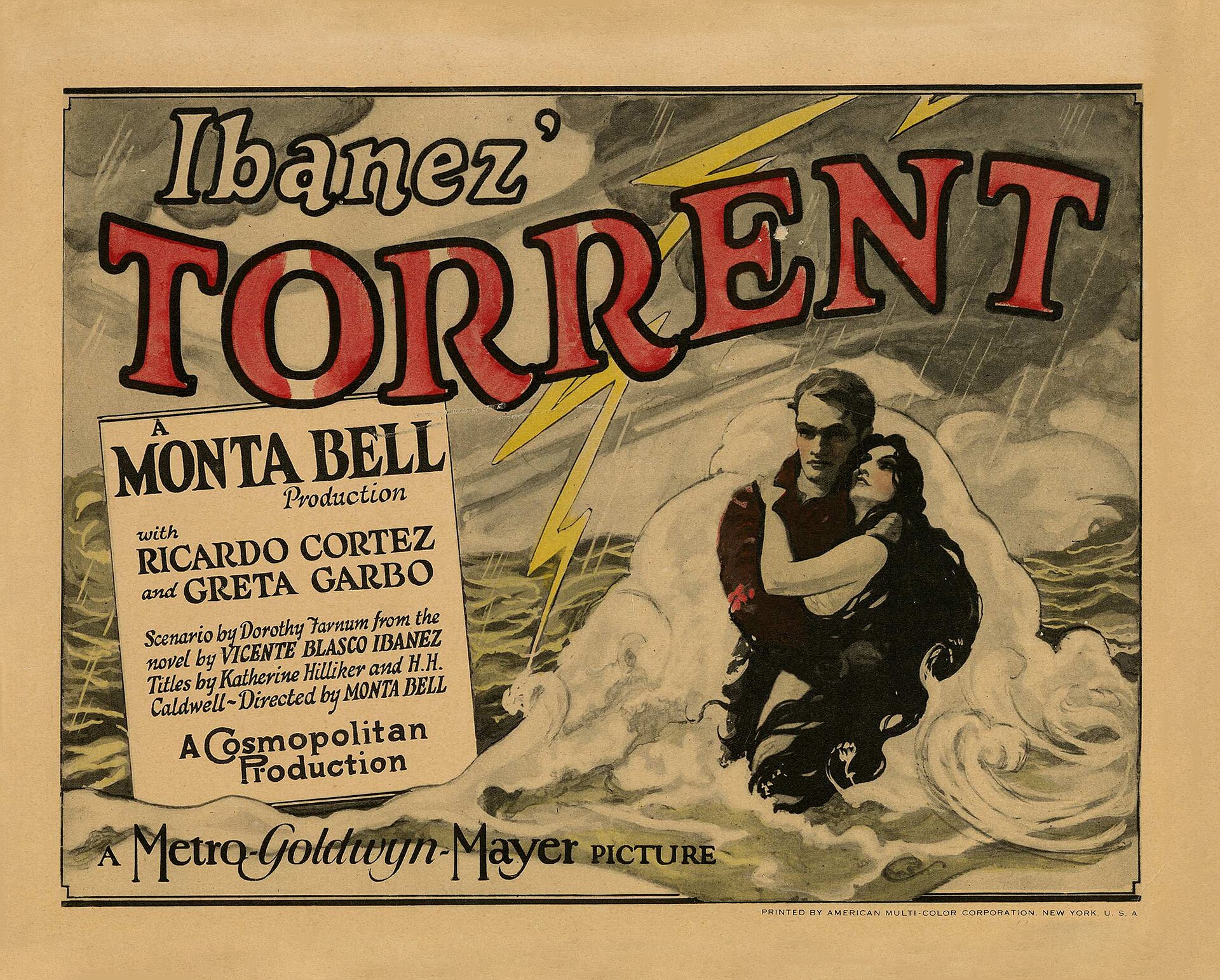 Imagem de referência de Torrent, descrito nos dados abertos como filme de 1926 dirigido por Monta Bell