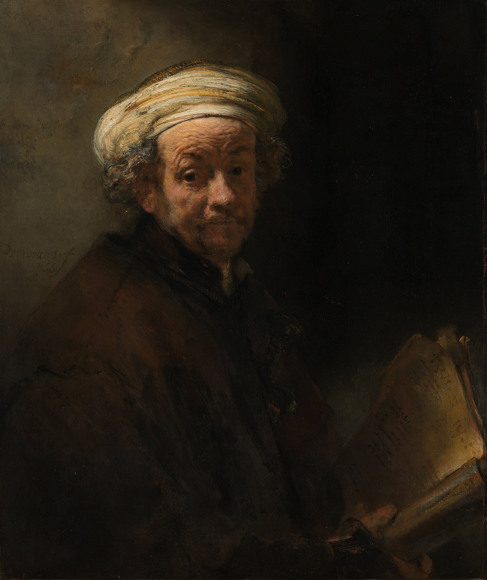 Imagem de referência de Auto-retrato como o apóstolo Paulo, descrito nos dados abertos como pintura de Rembrandt