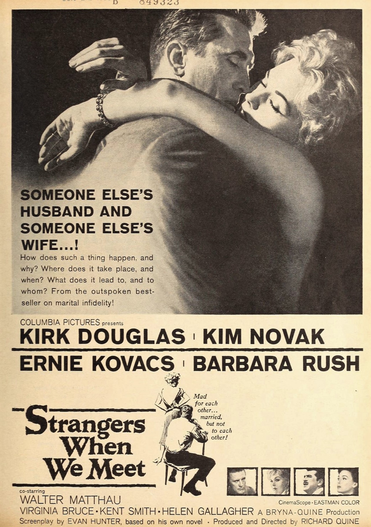 Imagem de referência de Strangers When We Meet, descrito nos dados abertos como filme de 1960 dirigido por Richard Quine