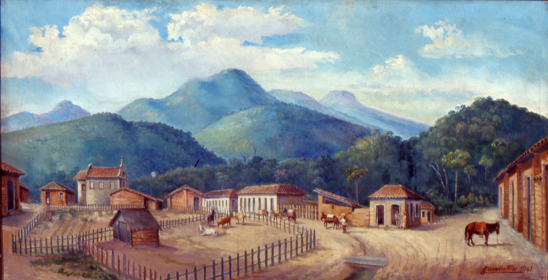 Imagem de referência de Jacareí, 1827, descrito nos dados abertos como pintura de José Canella Filho
