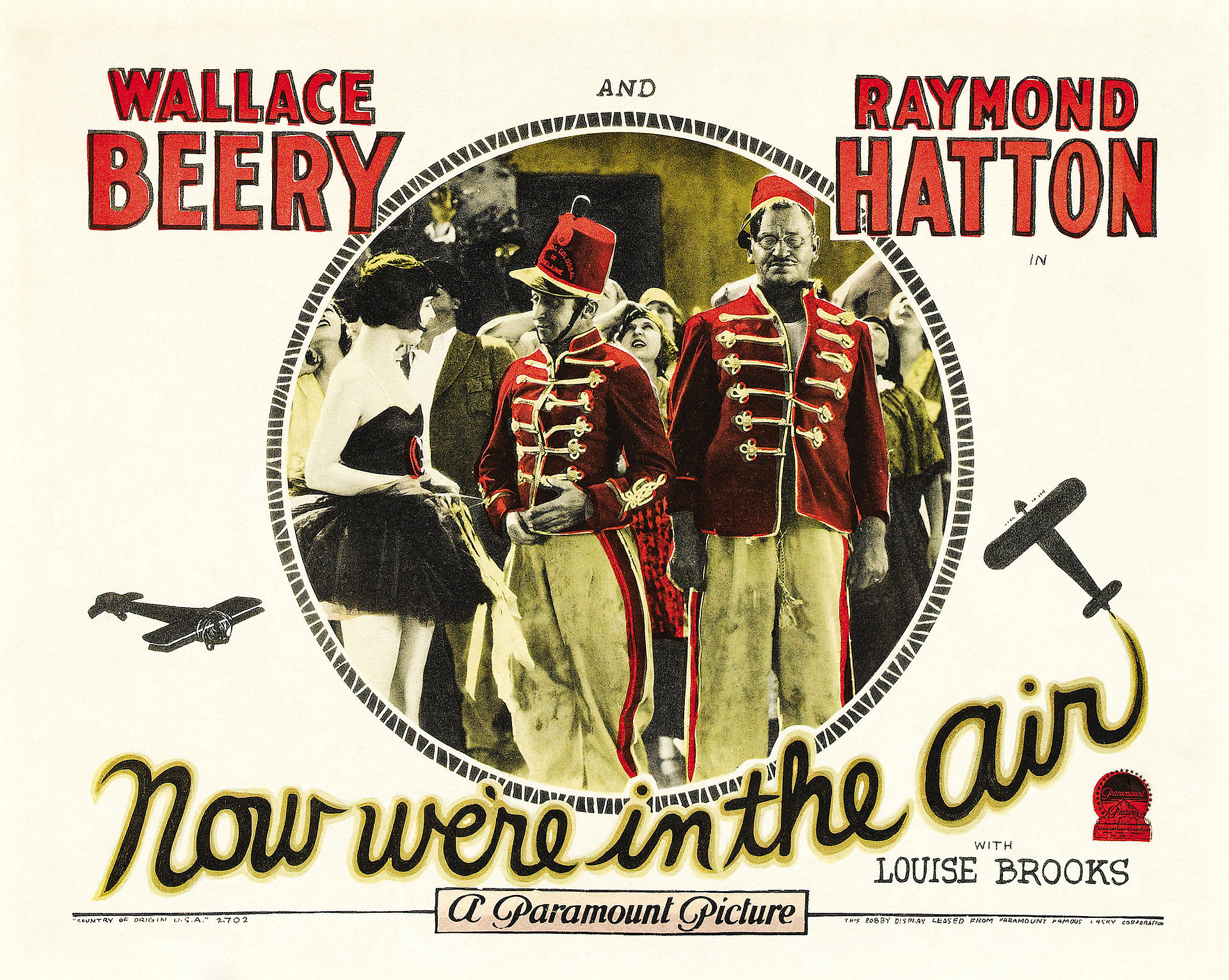 Imagem de referência de Now We're in the Air, descrito nos dados abertos como filme de 1927 dirigido por Frank R. Strayer