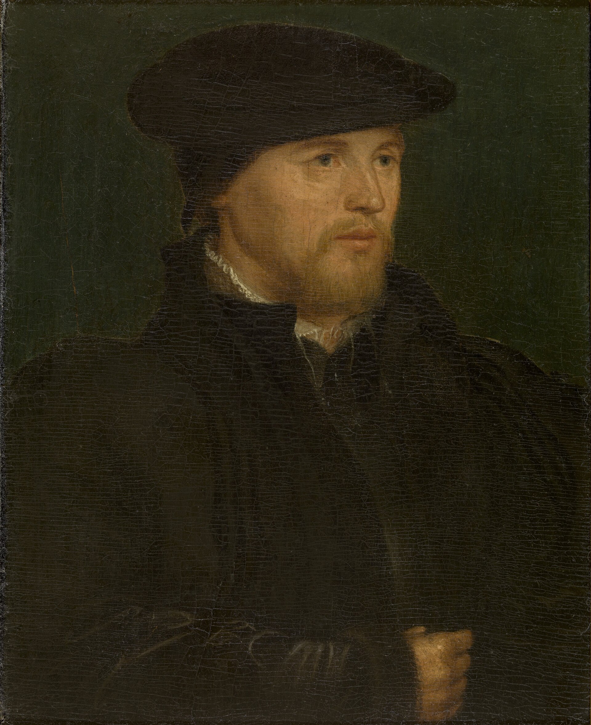 Imagem de referência de Retrato de um homem, descrito nos dados abertos como pintura de Hans Holbein, o Jovem