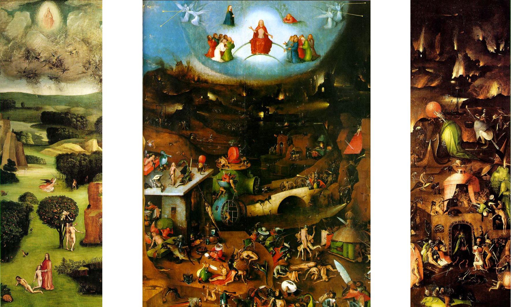 Imagem de referência de O Juízo Final, descrito nos dados abertos como pintura de Hieronymus Bosch