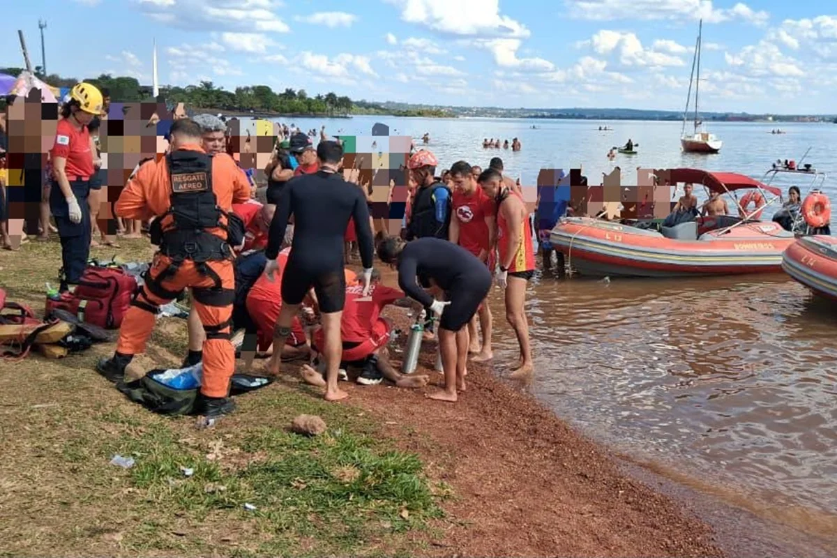 Em 1h, bombeiros socorrem 3 vítimas de afogamento em pontos distintos do DF