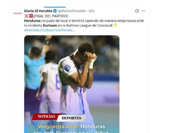Cansaço, apontam dois e uma preocupação após a dolorosa derrota de Honduras contra Suriname.