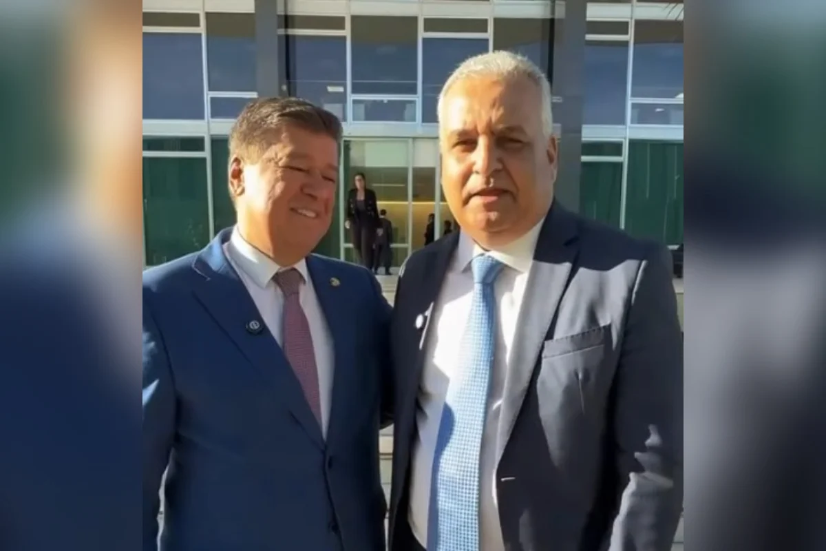 Senador Carlos Viana e candidato a vice-presidente Alfredo Gaspar