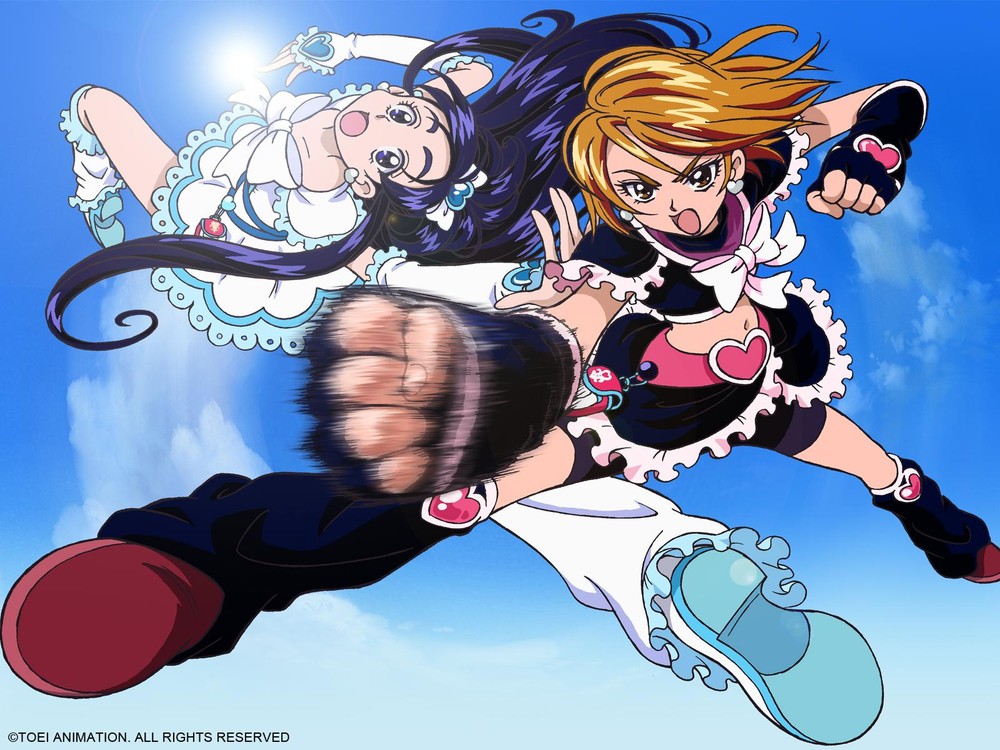 Pretty Cure (2004) acompanha duas estudantes que recebem poderes mágicas — Foto: Reproduções/Prime Video