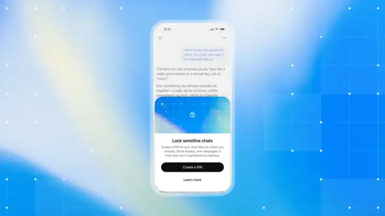 ChatGPT permite esconder conversas sensíveis com PIN ou biometria