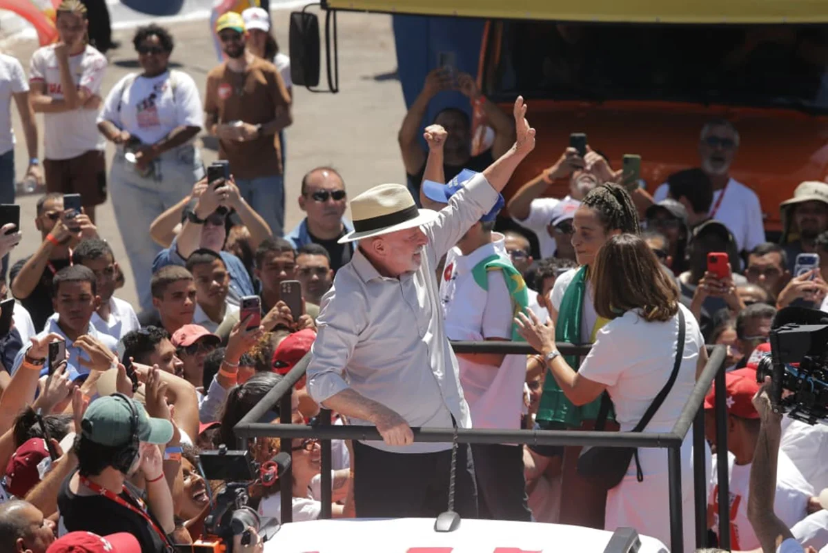 O presidente Luiz Inácio Lula da Silva (PT), em Ceilândia