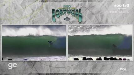 Veja a comparação dos primeiros tubos de Medina e Colapinto na final em Peniche