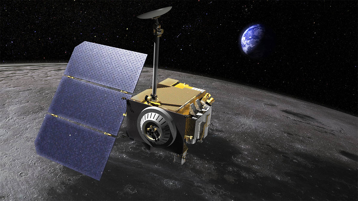 O Orbitador de Reconhecimento Lunar (LRO) é um satélite da NASA que circunda e investiga a Lua. Crédito: NASA/GSFC