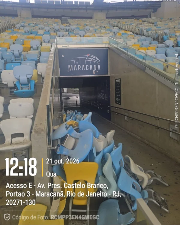 Maracanã teve quase 500 cadeiras quebradas e prejuízo de mais de R$ 300 mil - destaque galeria
