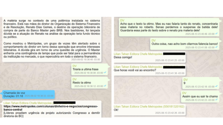 Vorcaro e CEO do Metrópoles montaram 'caça às bruxas' contra ex-diretor do BC, Renato Gomes