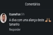 Fãs de Rebeca Andrade reagiram ao post com aliança em destaque