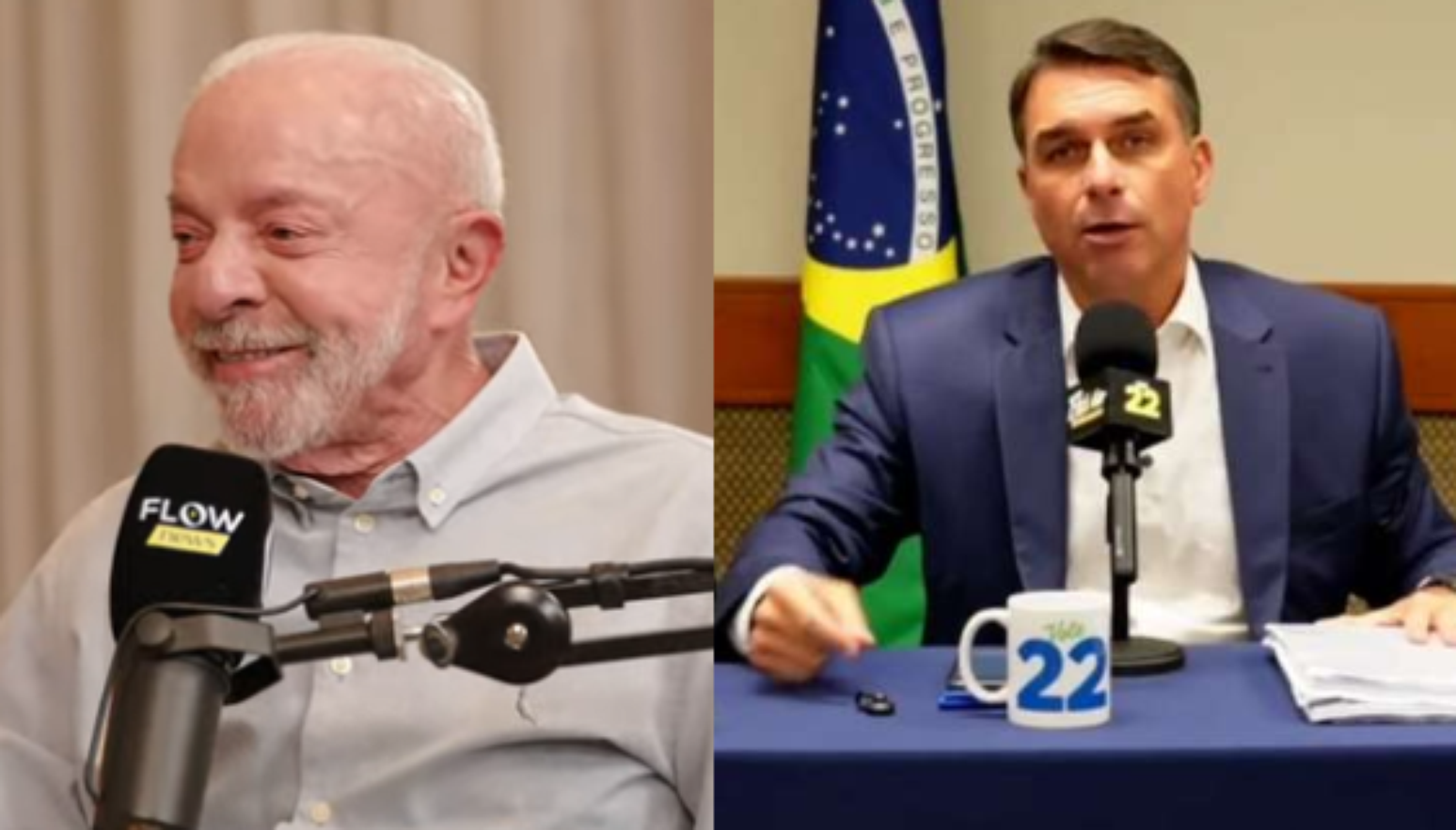 Lula participou de podcast e Flávio de live após cancelamento de debate